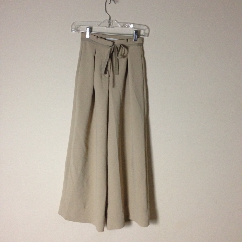 Wilfred Tan High Waisted Wide Leg Pants Size: 00